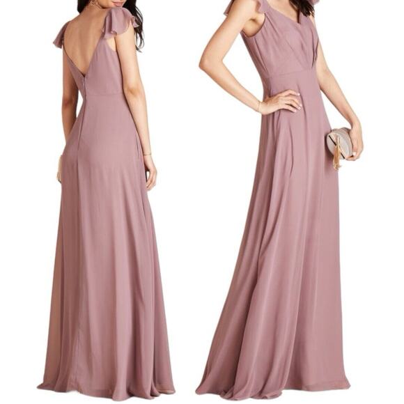 Birdy Grey Kae Bridesmaid Dress Gown Womens S Mauve Formal Wedding Evening‎ FLAW - Picture 1 of 13